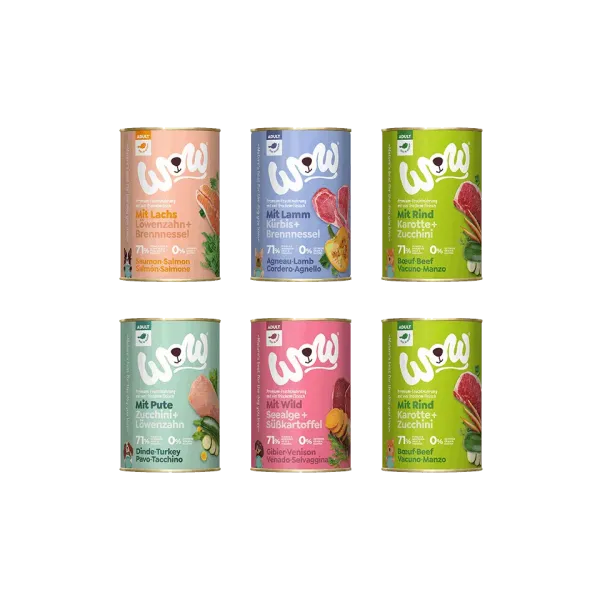 Wow Dog Adult Multipack 6x400g Dosen